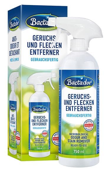 Produit de nettoyage BACTADOR-SPRAY 750 ml en flacon pulvérisateur, prêt à l'emploi.