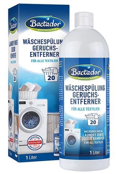 Assouplissant BACTADOR, bouteille d'1 litre, à utiliser avec chaque lessive.
