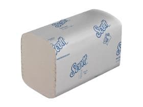 Asciugamani pieghevoli SCOTT® Control 31,8 x 20,0 cm a strati singoli, Interfold, bianchi