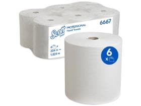 Essuie-tout en rouleau pour distributeur sans contact SCOTT blanc, 1 pli, matériau AIRFLEX