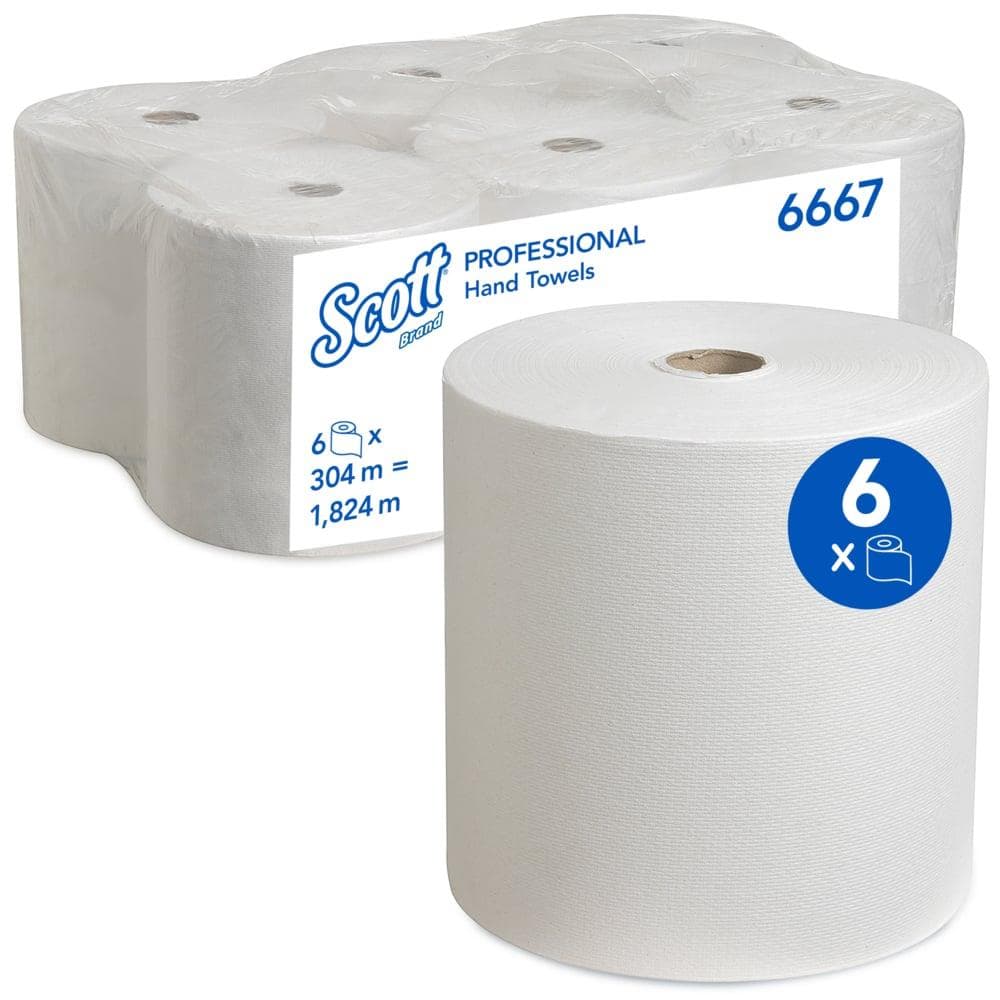 Essuie-tout en rouleau pour distributeur sans contact SCOTT blanc, 1 pli, matériau AIRFLEX