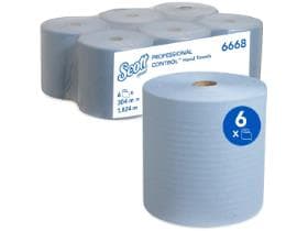 Essuie-tout en rouleau pour distributeur sans contact SCOTT bleu, 1 pli, matériau AIRFLEX
