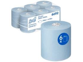 Essuie-mains en rouleau Scott Essential 19,8 cm x 350 m, 1 pli, bleu.