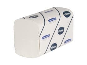 Asciugamani pieghevoli Kleenex Ultra, Interfold 42,2 x 21,5 cm a 2 strati, Airflex bianchi.