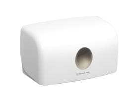 Distributore di asciugamani pieghevole Aquarius bianco, piccolo H 28,7 x L 15,9 x P 14 cm, per piegatura