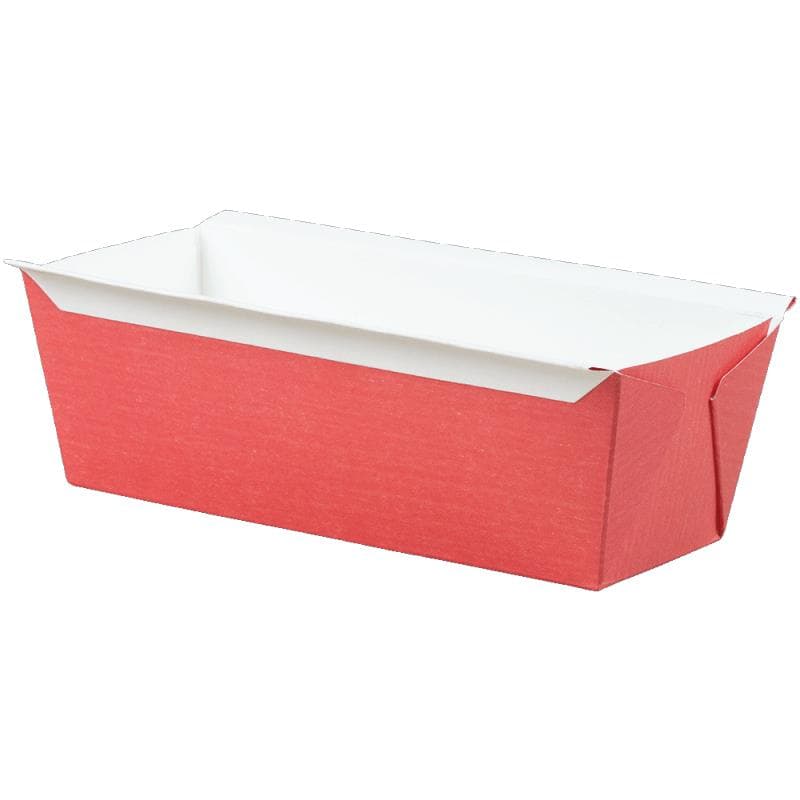 Teglia da forno quadrata, 550 ml, 155x55x55 mm, rosso/bianco, resistente al grasso, FSC,