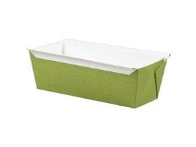 Moule à pâtisserie, carré, 550 ml, 155x55x55 mm, vert/blanc, ingraissable, FSC,