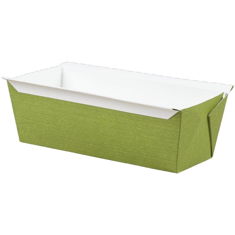 Teglia da forno quadrata, 550 ml, 155x55x55 mm, verde/bianco, resistente al grasso, FSC,