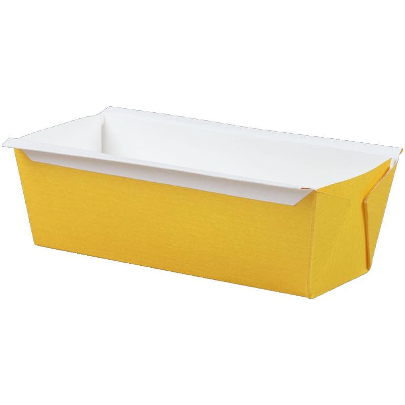 Teglia da forno quadrata, 550 ml, 155x55x55 mm, gialla/bianca, antiaderente, FSC,