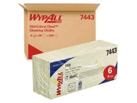 Putztücher Wypall X50 gelb 1-lagig 25 x 42.5 cm, Interfold, auswaschbar
