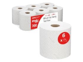 Putztuchrollen Wypall L10 weiss 1-lagig 18.3 x 38 cm, 100% Recycling  630 Tücher