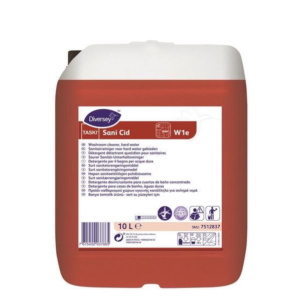 TASKI Sani Cid, tanica da 10 litri di detergente acido per la manutenzione dei sanitari