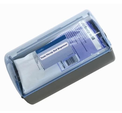 TASKI florzipBox 65, salviette umidificate monouso (imbevute), dispenser incl. 1 rotolo.