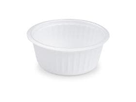 Récipient isotherme rond, 400 ml, blanc en polystyrène expansé XPS.