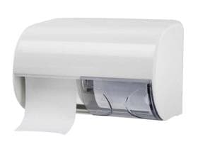 WC-Papier Spender für  Rollen, weiss 260 x 150 x 150 mm, ohne Aschenbecher