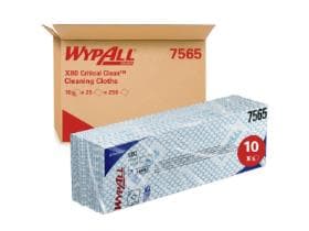 Putztücher Wypall X80 blau 35 x 42 cm geprägt Interfold