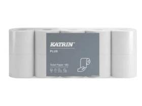 WC-Papier Katrin Plus, Tissue hochweiss 4-lagig, 180 Coupons (9.8 x 13 cm),