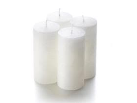 Candele a colonna, Ø 50 mm x 100 mm, bianche