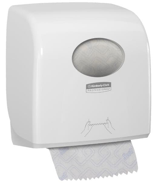 Distributeur d'essuie-mains en rouleau AQUARIUS Slimroll, 324 x 298 x 189 mm, blanc