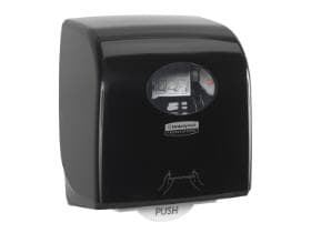 Distributeur de rouleaux d'essuie-mains AQUARIUS Slimroll, 324 x 298 x 189 mm, noir