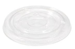 Couvercle plat rPET, sans fente transversale, Ø 95 mm, pour Clear Cup Art.No.