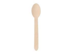 Cucchiaio in legno di betulla, 100% FSC, cerato, compostabile,