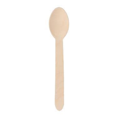 Cucchiaio in legno di betulla, 100% FSC, cerato, compostabile,
