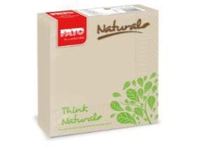 Serviettes Fiberpack 2 plis, 33 x 33 cm, pliées en 4, fabriquées à partir de cartons à boissons recyclés