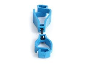Pinces à gants détectables, 13,5 x 3 cm, en plastique bleu,