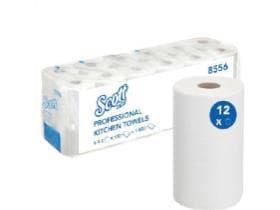 Rouleau de ménage Tela Recycling SCOTT 25,2 x 25,3 cm, 2 plis blanc 150 coupons
