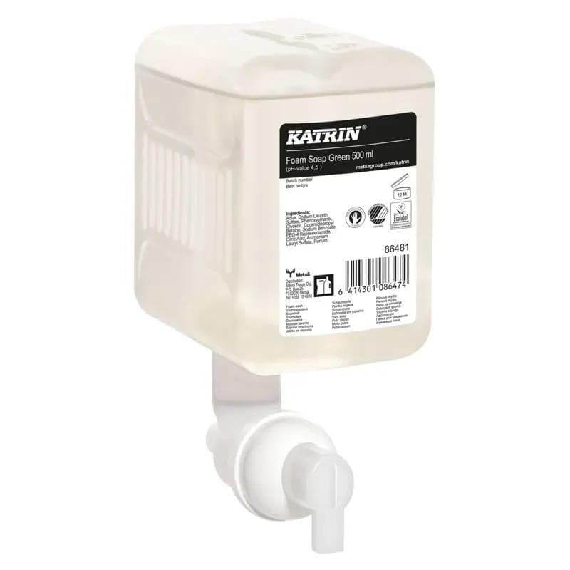 Sapone liquido Katrin Green da 500 ml con delicato profumo di legno di betulla, delicato.