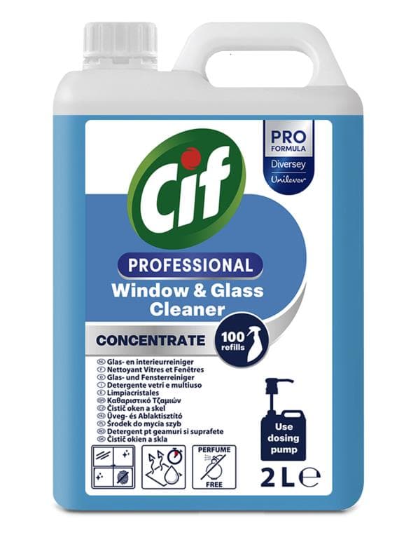 Detergente concentrato per vetri Cif Professional, 2 litri