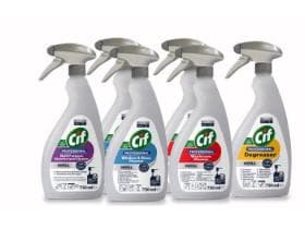 Flacone spray vuoto Cif Professional, 0,75 litri incluso etichetta per variante.