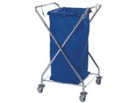 Carrello per rifiuti Stabil X I, pieghevole, telaio di base zincato lucido con