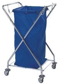 Carrello per rifiuti Stabil X I, pieghevole, telaio di base zincato lucido con