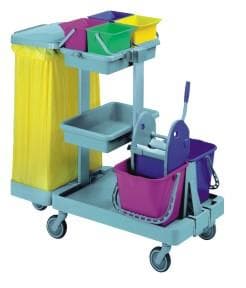 Area Car 4, L113 x P51,5 x H100 cm Peso 26 kg, Carrello per la pulizia aperto in