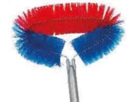 Testa di ricambio piatta, rossa/blu, per scopa da parete e da soffitto, adatta a quasi tutti
