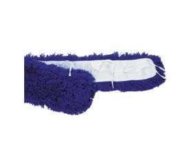 Mocio acrilico blu, 130 cm, con fibre acriliche con borsa e cinghie, magnetico per la polvere