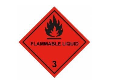 Etichette di merci pericolose "Liquidi infiammabili classe 3"