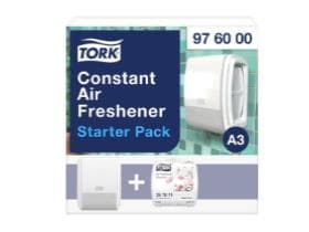 Pacco di avviamento Tork, distributore di deodorante con un sacchetto di profumo "Sogno di fiori",