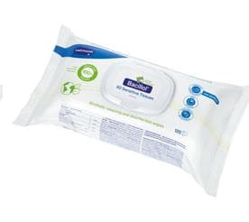 Bacillol 30 Sensitiv Green T, confezione Flow Pack da 120 salviette, 170x200 mm.