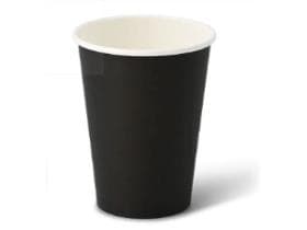 Kaffeebecher schwarz 350 ml / 12oz vollflächig schwarz, Espressobecher