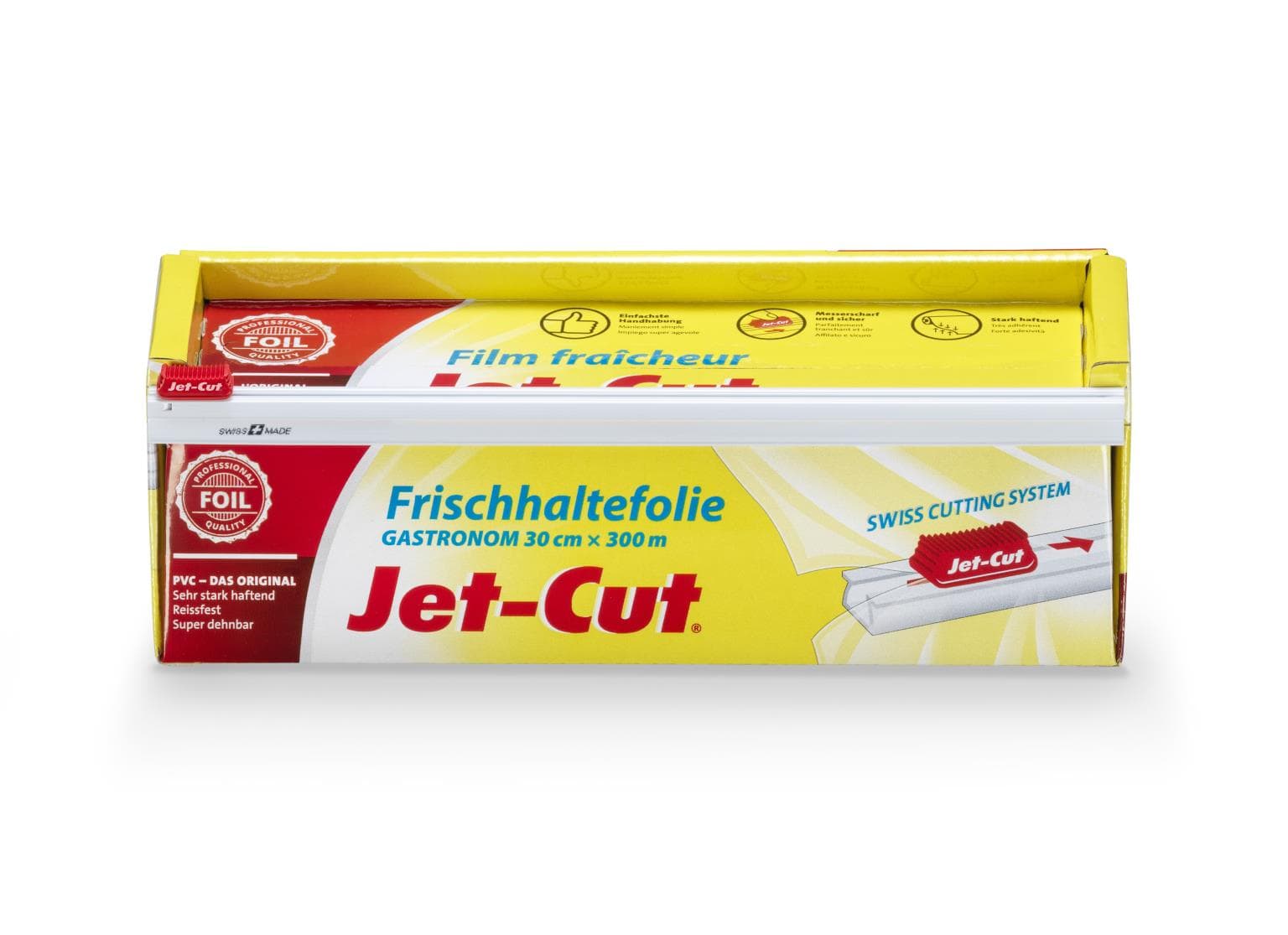 Pellicola trasparente in PVC 30 cm x 300 m Jet-Cut Gastro-Box