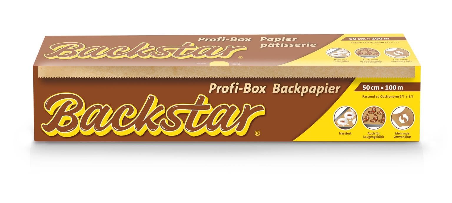 Scatola professionale Backstar, dispenser di carta da forno, 50 cm x 100 m