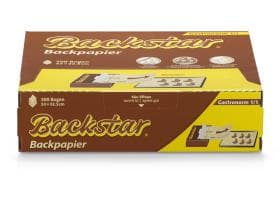 Backstar 300 feuilles professionnelles, papier sulfurisé Gastronorm 1/1, 53 x 32,5 cm, marron