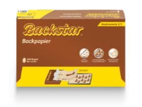 Backstar 250 feuilles professionnelles, papier sulfurisé Gastronorm 2/1, 64 x 52 cm, marron