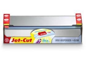 Distributore Jet-Cut Inox 45 cm incl. 1 rotolo di pellicola trasparente in PVC