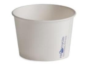 Coupe glacée de 290 cc (ø 94 mm, hauteur 64 mm), en carton, avec impression standard "recyclage"