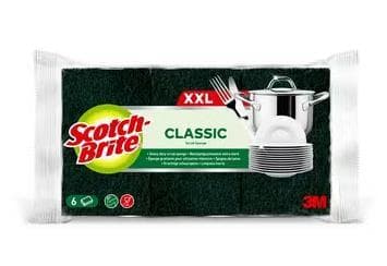 Éponges de nettoyage 3M Scotch-Brite, Classic, jaune/vert, 75 x 158 mm