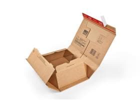 Versandverpackung Colompac, braun, für 2 Ordner A4, mit Selbstklebe-